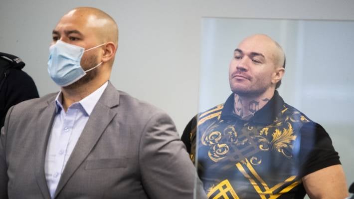 Wiwini Hakaraia, left, and Connor Michael Tamati Clausen are on trial at the High Court in Auckland.