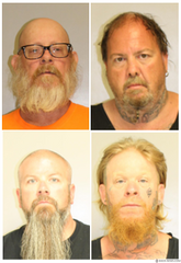 Frank Bleacher, Troy Farner, Daniel Gentry, Jeffrey Tennant (Photo: Franklin County Jail)