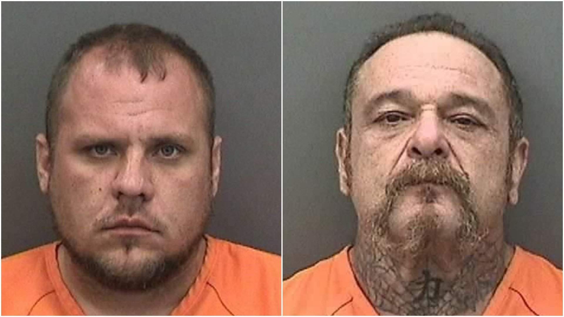 Christopher “Durty” Cosimano, 31, left, and Michael “Pumpkin” Mencher, 52, are both alleged members of the “Killsborough” chapter of the 69’ers Motorcycle Club. Both went on trial in federal court this week in the 2017 assassination of a gang rival: Paul Anderson, 44, president of the rival Cross Bayou chapter of the Outlaws Motorcycle Club. [Pasco County Sheriff’s Office]