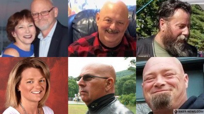 (Clockwise from left) Jo-Ann and Edward Corr, Michael Ferazzi, Albert Mazza, Aaron Perry, Daniel Pereira and Desma Oakes. (Images Credit: New Hampshire Attorney General’s Office)