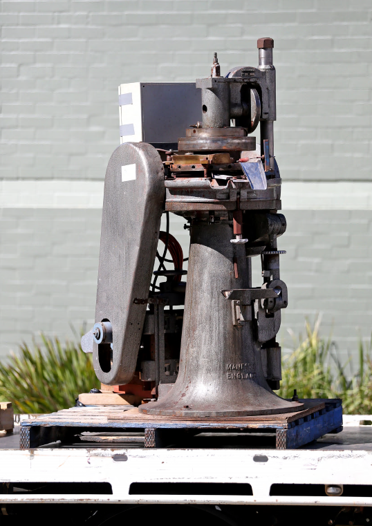 The pill press seized by police. Picture: David Baylis.