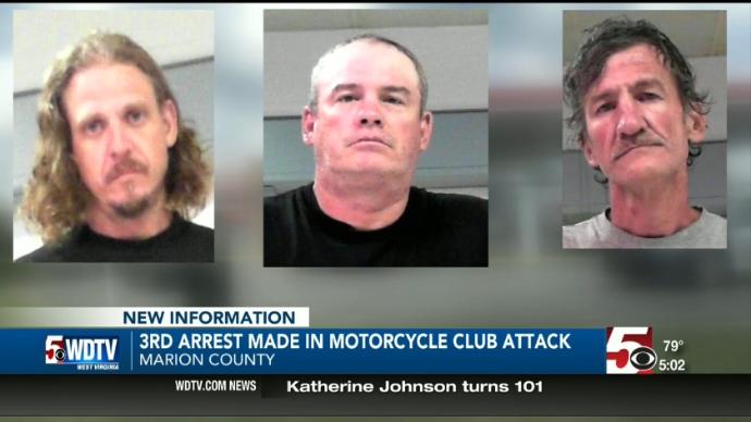 A third arrest has been made in connection to what police say was a motorcycle club attack at a gas station in White Hall.