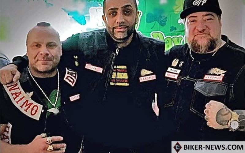 VANCOUVER, B.C., MARCH 30, 2017 ó New members of the Hardside chapter of the Hells Angels, left to right: Chad Wilson (formerly of the Haney chapter), Suminder Grewal (formerly of the Haney chapter) and Jamie Jaimie Yochlowitz (formerly of the Vancouver chapter). Photo credit: Special to Postmedia