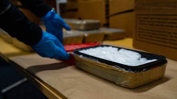 More than 200kg of methamphetamine was stashed in an Auckland apartment. Photo / Supplied