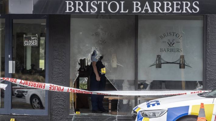 Bristol Barbers has been targeted twice in less than two weeks by arson. The first incident, pictured, happened on February 14. 