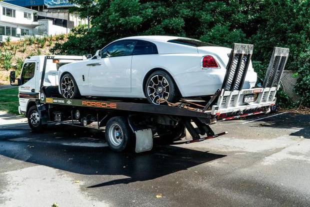 Police seized the Rolls Royce Wraith which Tyson Daniels purchased for $595,000. Photo / Police
