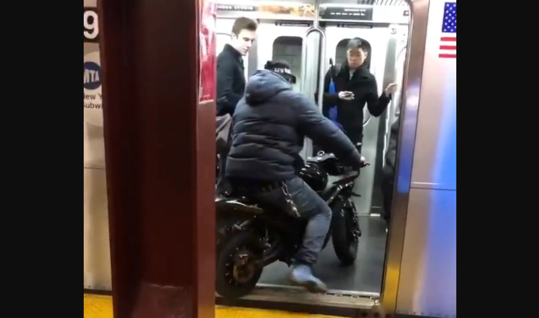 Video Of Motorbike Riders Boarding Nyc Subway Spurs Police