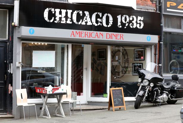 Dink, a member of the Outlaws motorcycle club, is giving away free soup and sandwiches to the homeless from his American diner Chicago 1935 on Abergele Road, Colwyn Bay, during the coronavirus pandemic. mage: David Powell/North Wales Live