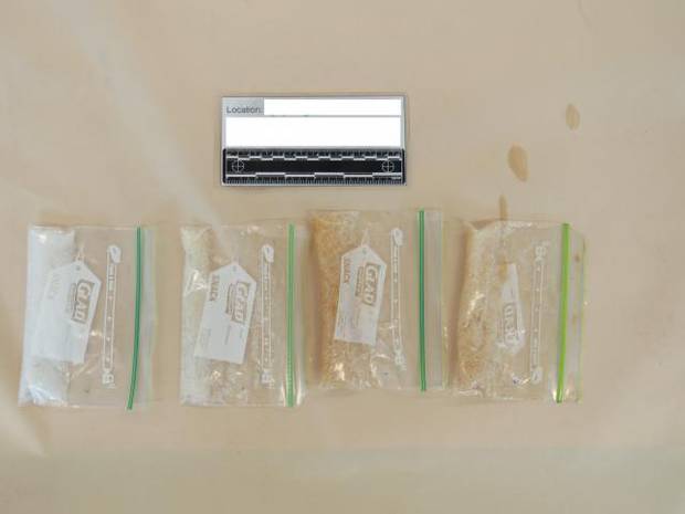 Methamphetamine in snaplock bags ready for sale. Photo / Supplied