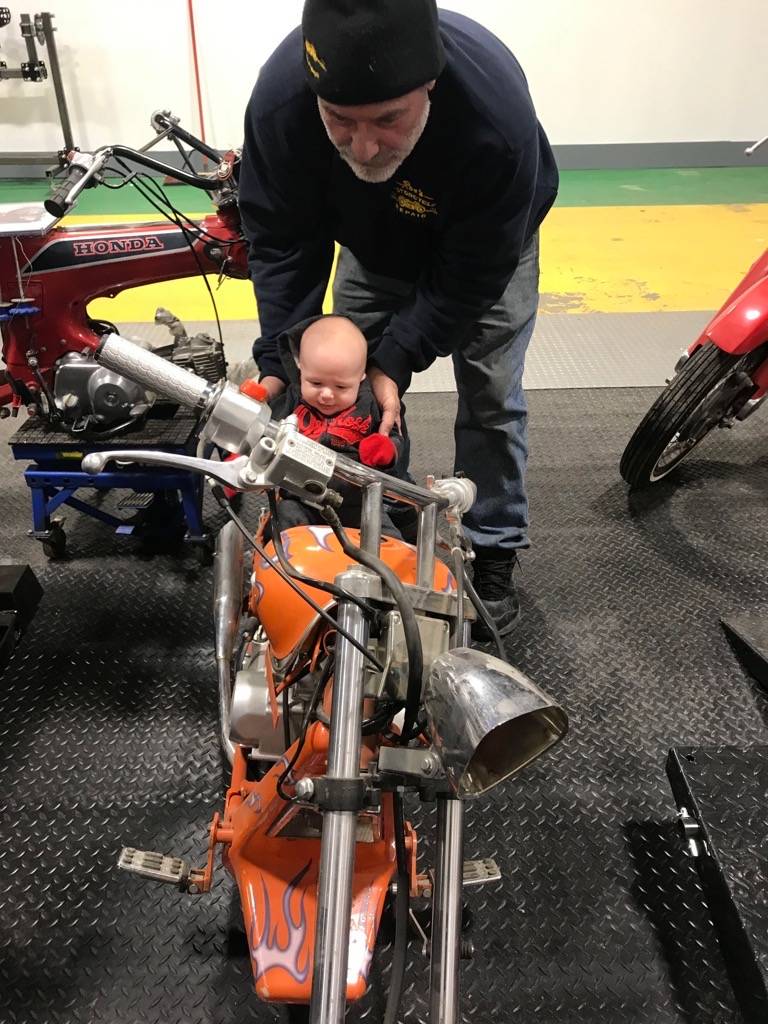 Bernier and his grandson, Bruce.