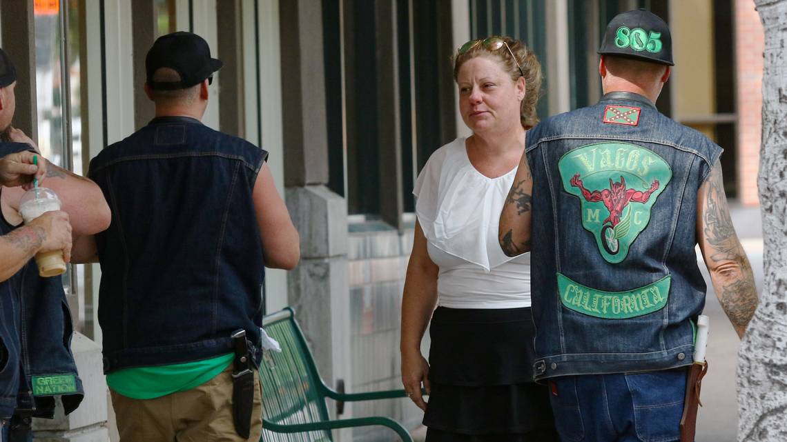 San Luis Obispo County, Ca MC's guard businesses at protests, but LE