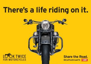 Texas launched motorcycle safety campaign "Share the Road: Look Twice