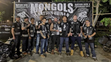 Members of the Mongols motorcycle gang in Thailand in October 2019. 